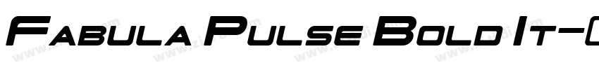 Fabula Pulse Bold It字体转换